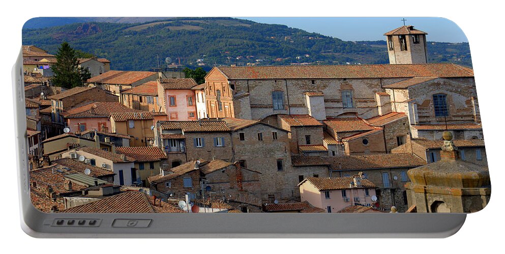 Perugia Portable Battery Charger featuring the photograph Scenic Overlook Perugia by Caroline Stella