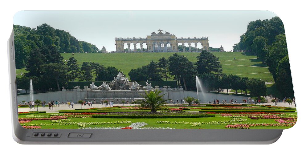 Schoenbrunn Portable Battery Charger featuring the photograph Schoenbrunn by Evelyn Tambour