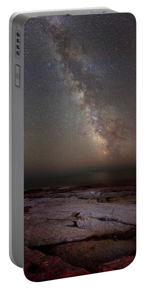 Schoodic Portable Battery Charger featuring the photograph Schoodic Point Milky Way 6149 by Brent L Ander