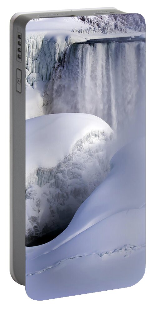 Falls Portable Battery Charger featuring the photograph Sculpted by Nature by Robin Webster