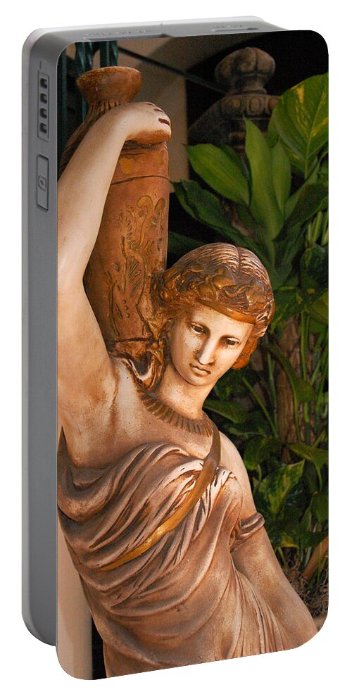 Mission Inn Portable Battery Charger featuring the photograph Sculpture by Amy Fose