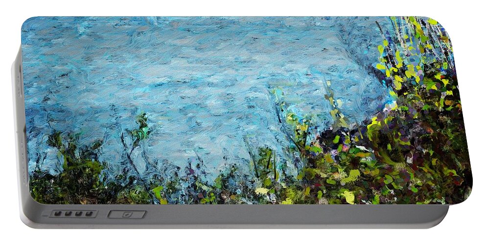 Fine Art Portable Battery Charger featuring the digital art Sea Shore 1 by David Lane