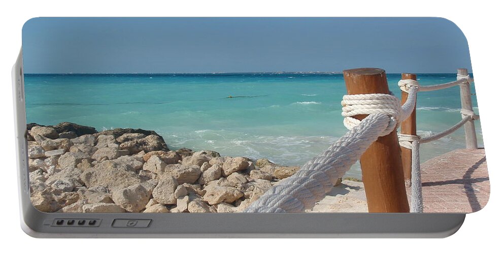 Beach Portable Battery Charger featuring the photograph Sea View by Cristina Stefan