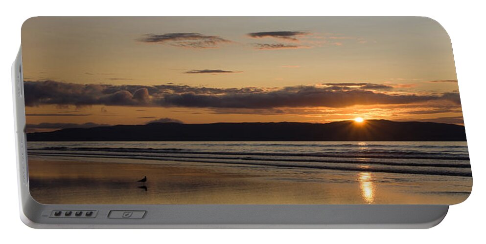 Seagull Portable Battery Charger featuring the photograph Seagull Sunset by Nigel R Bell