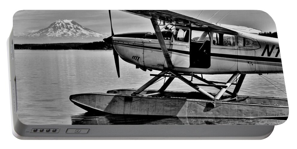 Mount Rainier Portable Battery Charger featuring the photograph Seaplane Standby by Benjamin Yeager