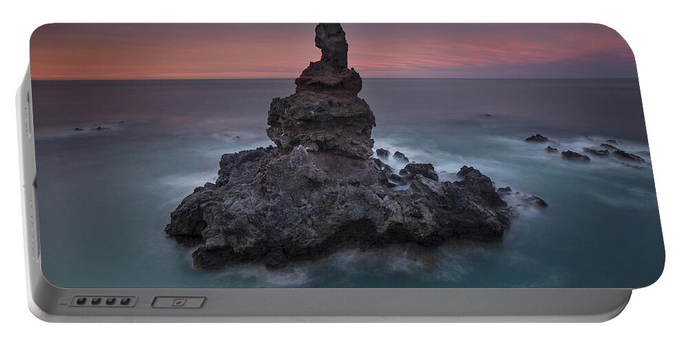 533783 Portable Battery Charger featuring the photograph Seastack At Dawn Tumbledown Bay New by Colin Monteath