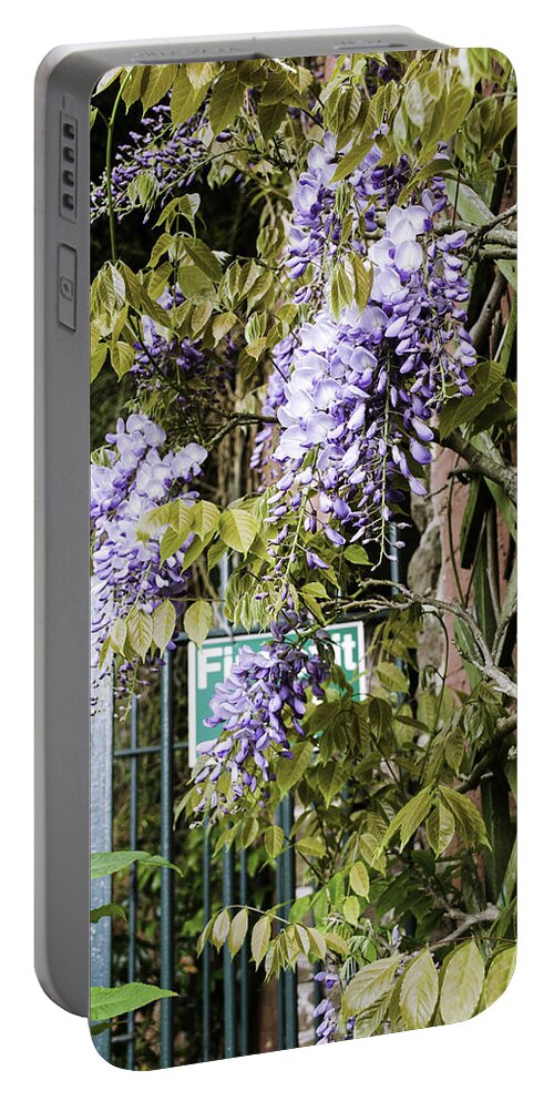 Gate Portable Battery Charger featuring the photograph Secret Garden by Spikey Mouse Photography