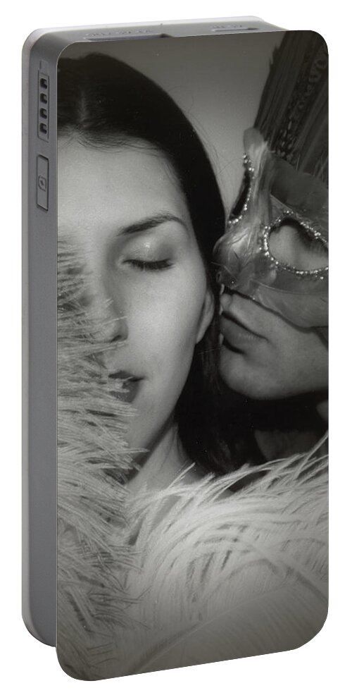 Masquerade Portable Battery Charger featuring the photograph Secrets by Diana Haronis