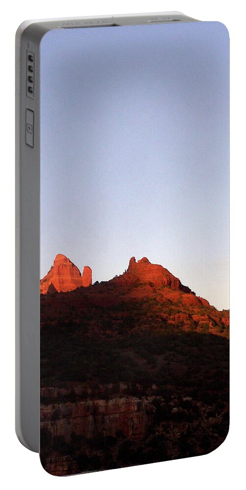 Red Portable Battery Charger featuring the photograph Sedona at Sunset by Dean Ferreira