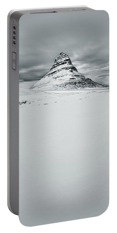 Kirkjufell Portable Battery Charger featuring the photograph See Amid The Winter's Snow by Evelina Kremsdorf