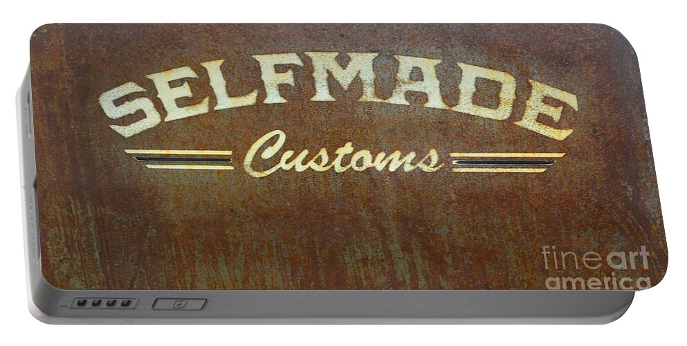 Selfmade Customs Portable Battery Charger featuring the photograph Selfmade Customs by Luther Fine Art