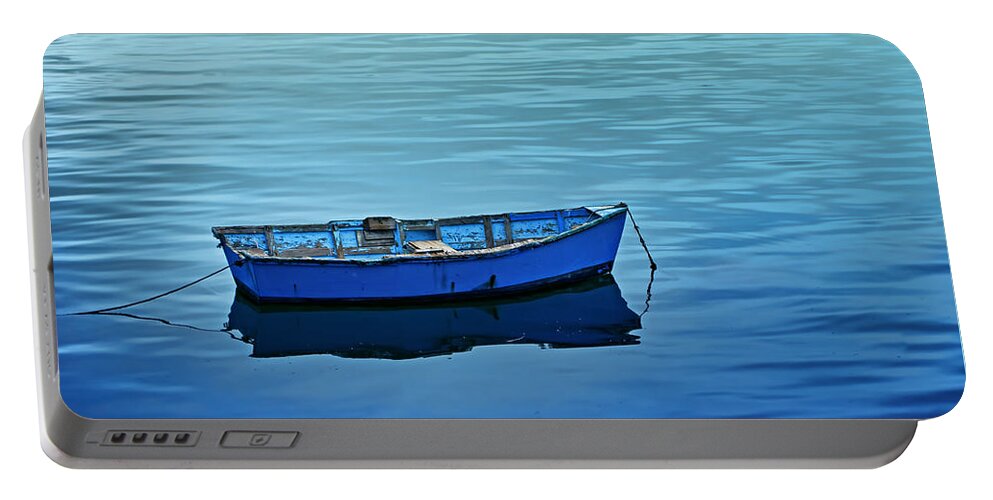 Rowboats Portable Battery Charger featuring the photograph Serenity by Nikolyn McDonald