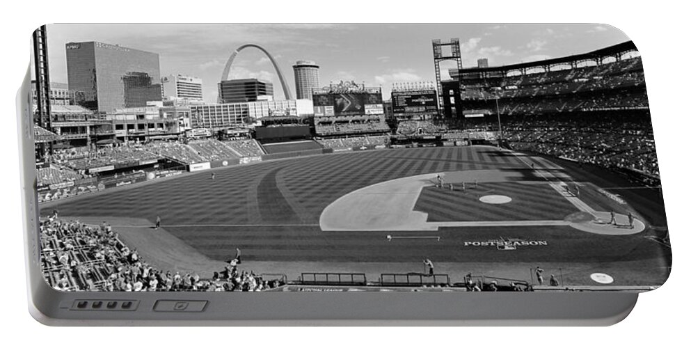 Busch Portable Battery Charger featuring the photograph Shadows at Busch B-W by C H Apperson