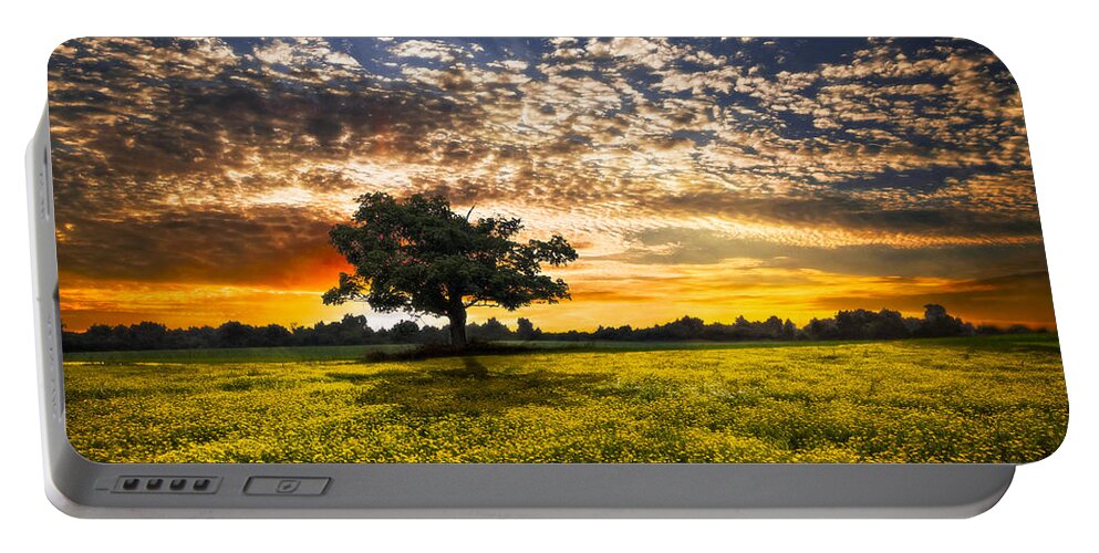 Barns Portable Battery Charger featuring the photograph Shadows At Sunset by Debra and Dave Vanderlaan