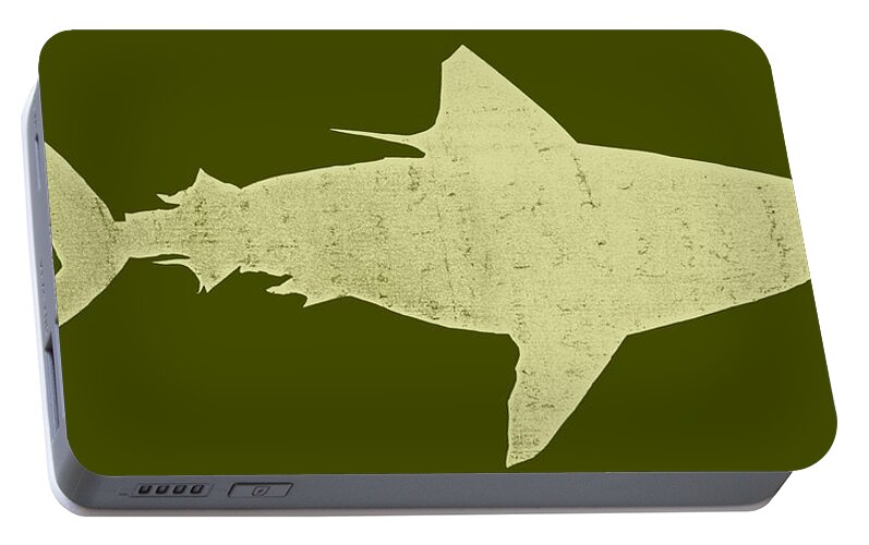 Shark Portable Battery Charger featuring the digital art Shark by Michelle Calkins