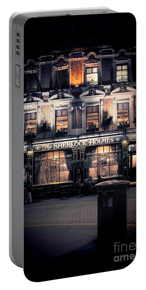 Sherlock Holmes Portable Battery Charger featuring the photograph Sherlock Holmes pub by Jasna Buncic
