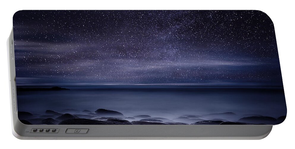 Night Portable Battery Charger featuring the photograph Shining in darkness by Jorge Maia