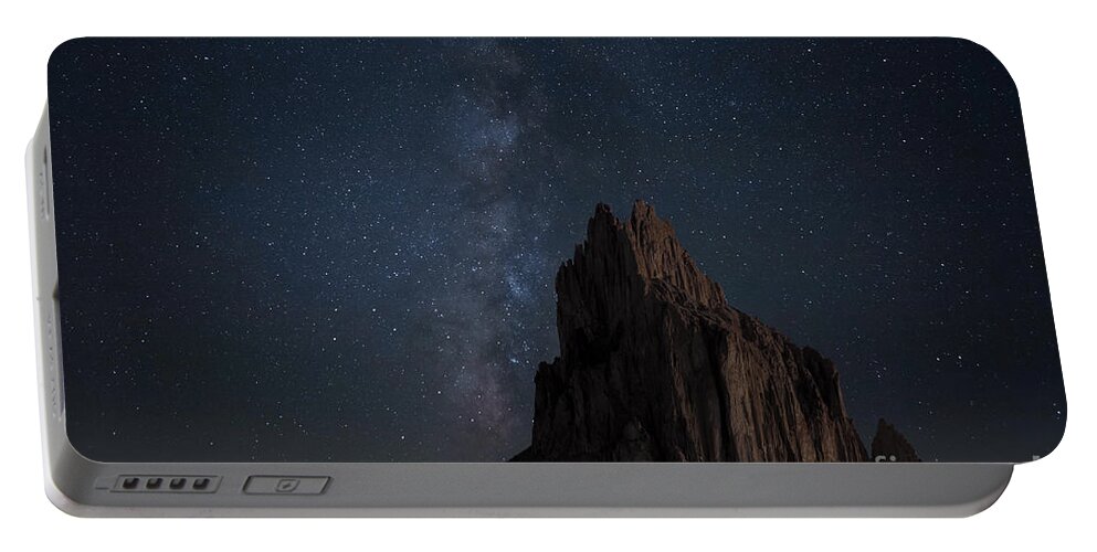 Stars Photography Portable Battery Charger featuring the photograph Shiprock by Keith Kapple