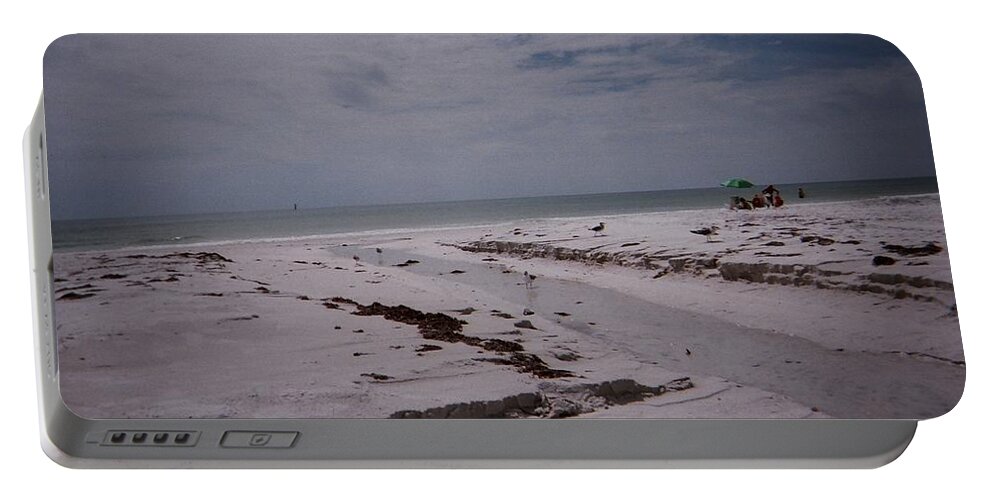 White Sand Portable Battery Charger featuring the photograph Siesta Key by Suzanne Berthier