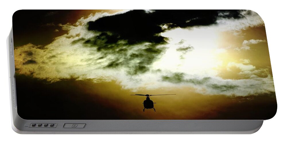 Eurocopter As350 B3 Portable Battery Charger featuring the photograph Silhouette Cloud by Paul Job