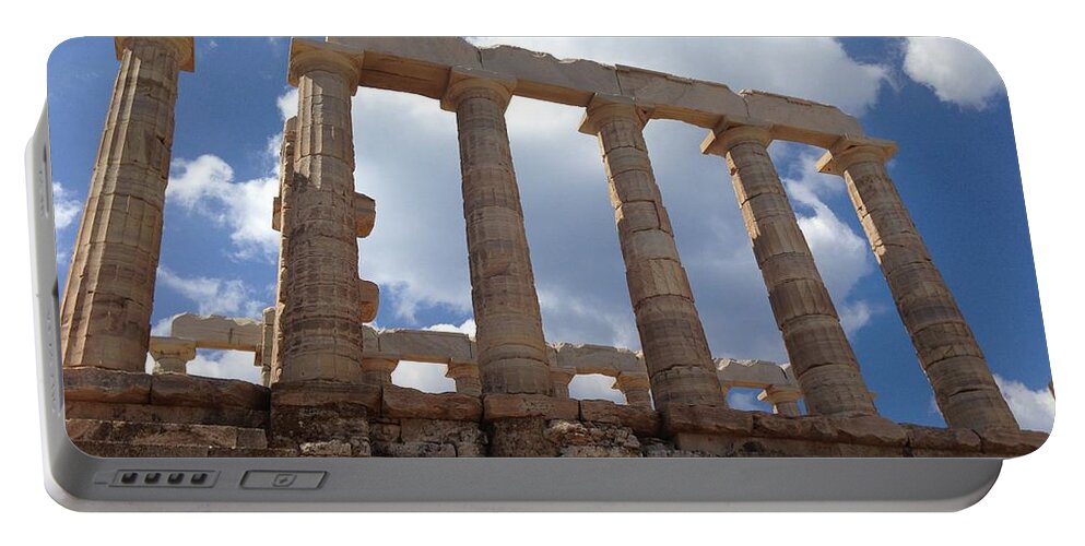 Temple Of Poseidon Portable Battery Charger featuring the photograph Silhouette by Denise Railey
