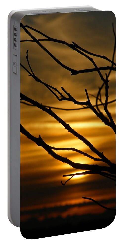 Silhouette Sunset Portable Battery Charger featuring the photograph Silhouette Sunset by Tikvah's Hope
