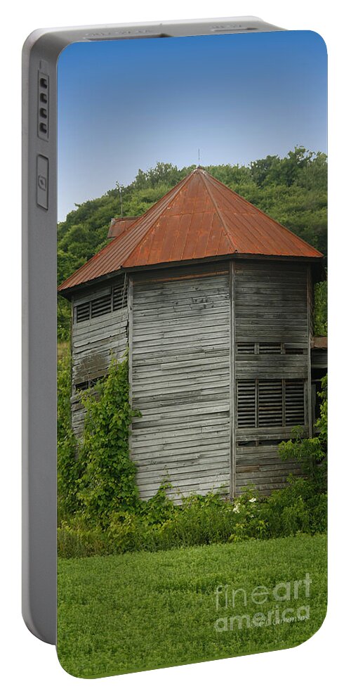 Silo Portable Battery Charger featuring the photograph Silo Herkimer NY by Carol Lynn Coronios