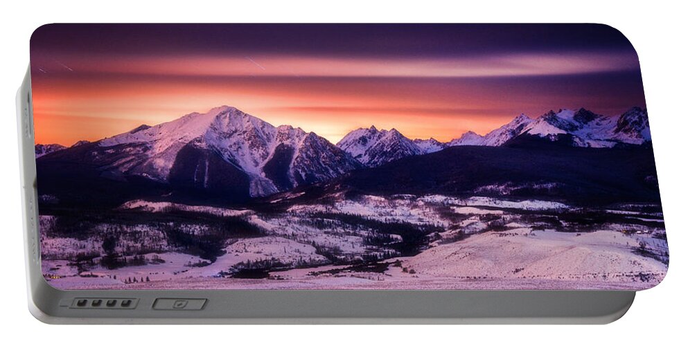 Mountains Portable Battery Charger featuring the photograph Silverthorne Nights by Darren White