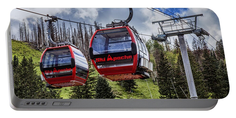 Ski Apache Portable Battery Charger featuring the photograph Ski Apache Gondolas by Diana Powell