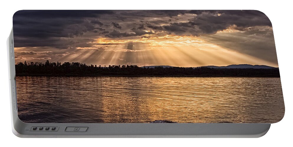 Bay Portable Battery Charger featuring the photograph Sky lights by Jakub Sisak