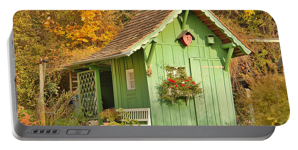 Architecture Portable Battery Charger featuring the photograph Small garden House by Amanda Mohler