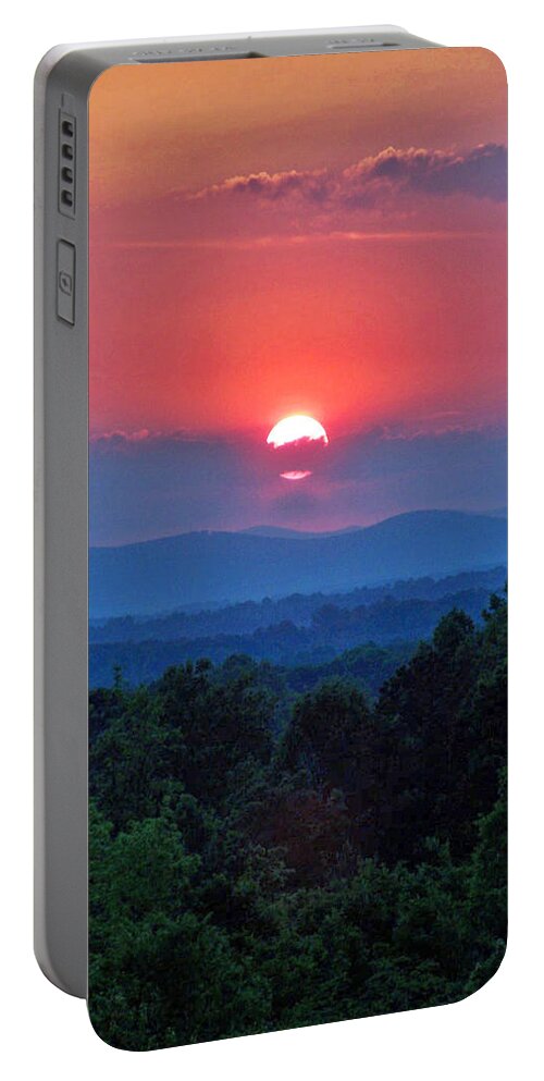 Sunset Portable Battery Charger featuring the photograph Smokey Mtn Sunset by Jennifer Robin