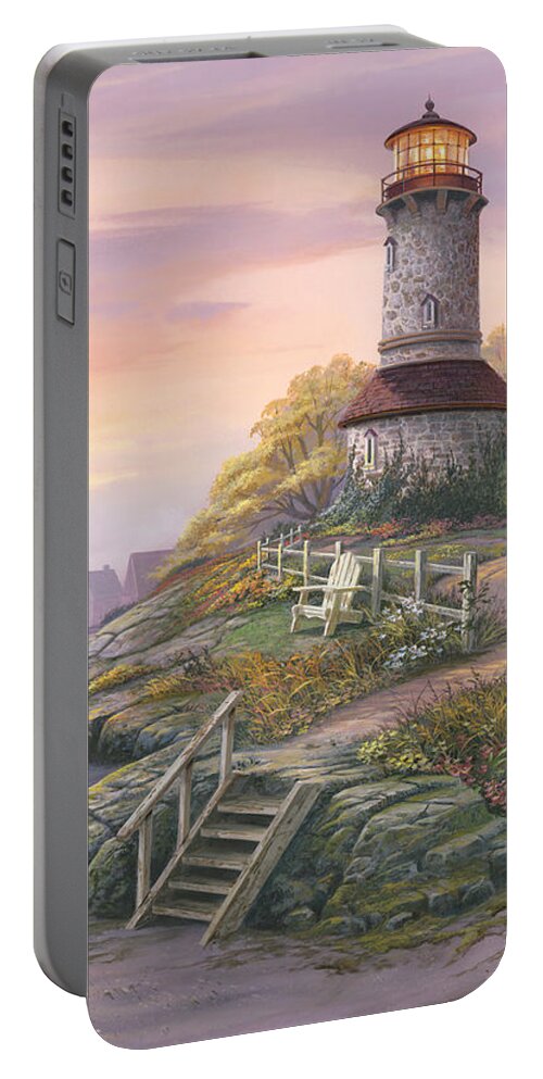 Michael Humphries Portable Battery Charger featuring the painting Smooth Sailing by Michael Humphries