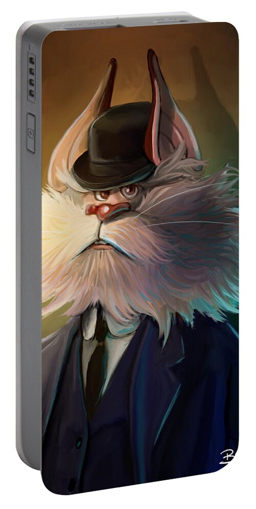 Thunder Cats Portable Battery Charger featuring the painting Snarf by Brett Hardin