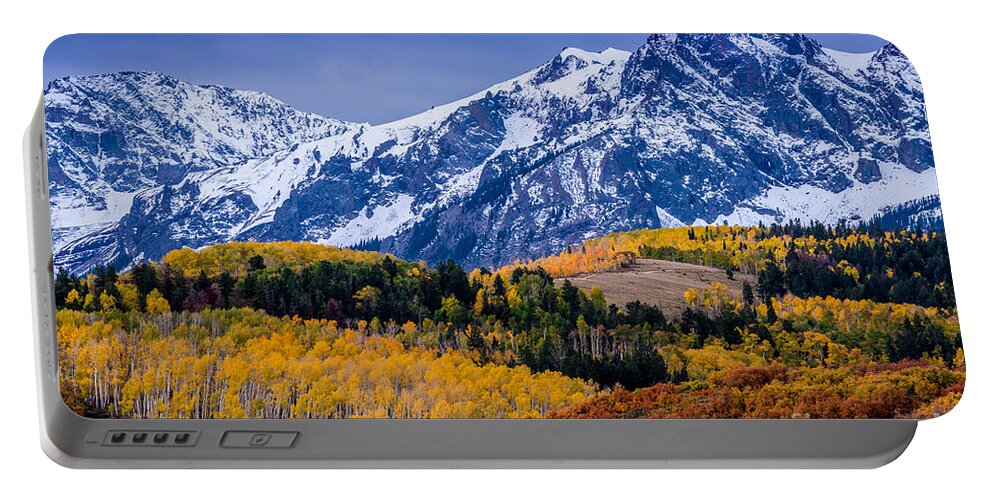 Rocky Mountains Portable Battery Charger featuring the photograph Sneffels Range Fall Sunrise - Dallas Divide - Colorado by Gary Whitton