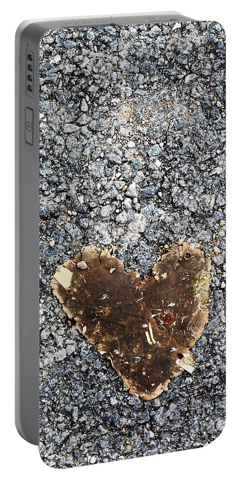 Noewi Portable Battery Charger featuring the photograph Soil Heart by Jindra Noewi
