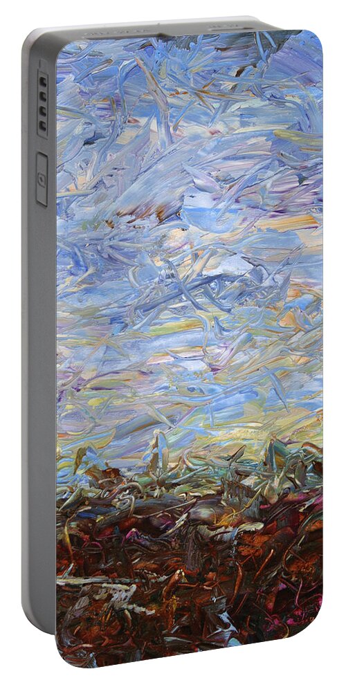 Landscape Portable Battery Charger featuring the painting Soil Tumoil 2 by James W Johnson
