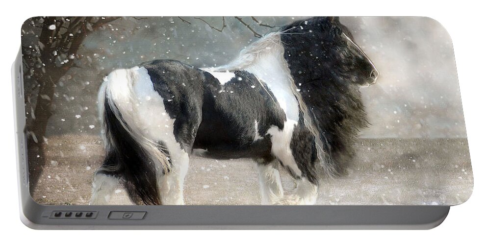 Horse Photographs Portable Battery Charger featuring the photograph Solitary by Fran J Scott
