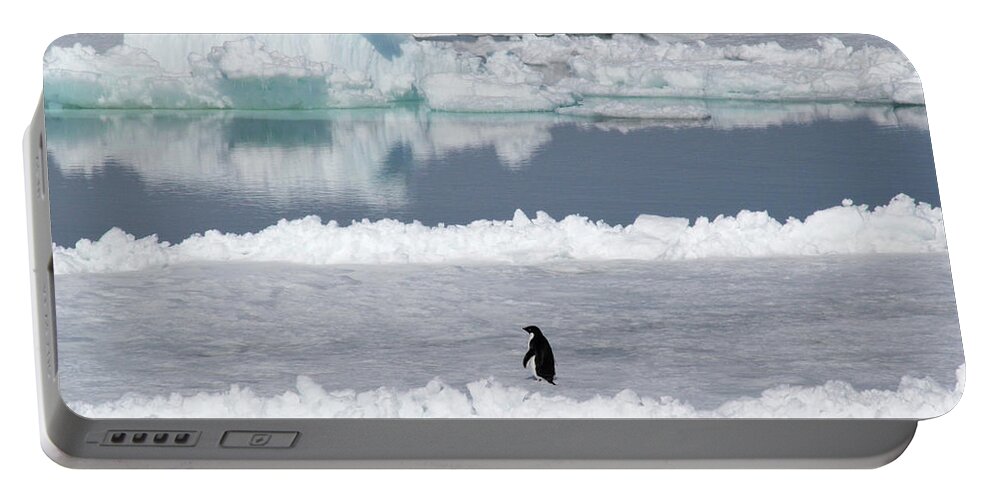 Ice Portable Battery Charger featuring the photograph Solitude by Ginny Barklow