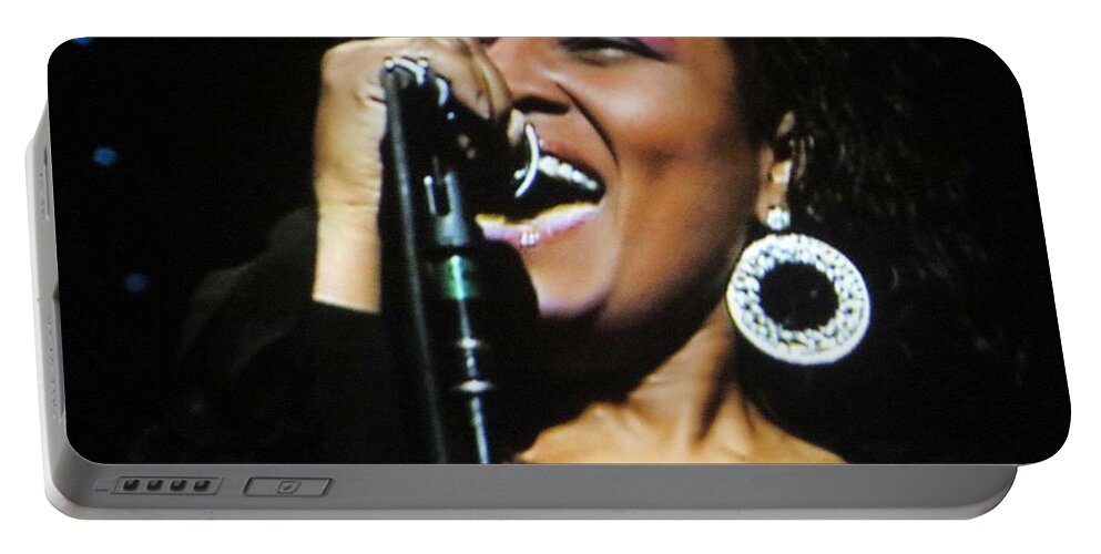 Elton Portable Battery Charger featuring the photograph Soul singer by Aaron Martens