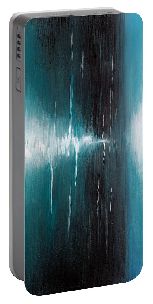 Sound Portable Battery Charger featuring the painting Hear the Sound by Michelle Joseph-Long