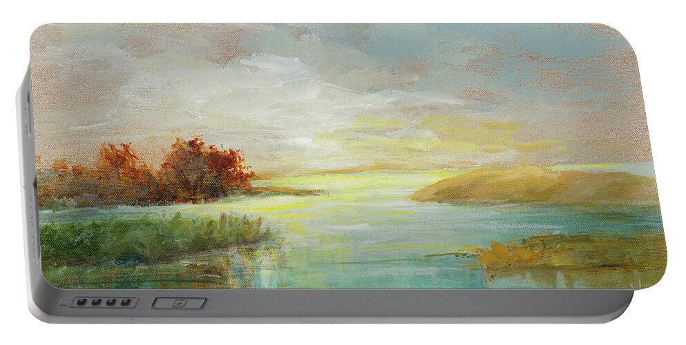 Sound Portable Battery Charger featuring the painting Sound Of Sunrise by Lanie Loreth