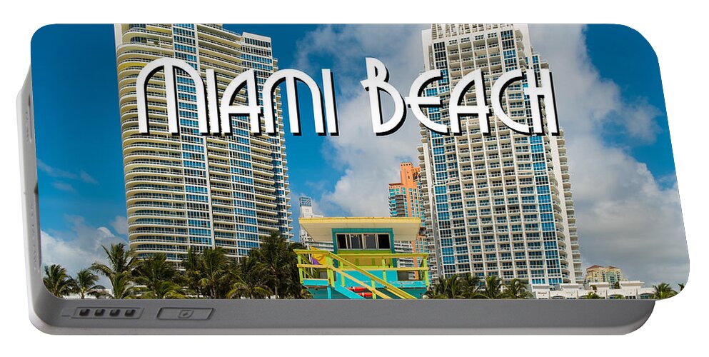 Architecture Portable Battery Charger featuring the photograph South Beach by Raul Rodriguez