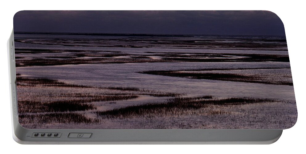 North Inlet Portable Battery Charger featuring the photograph South Carolina Marsh At Sunrise by Larry Cameron