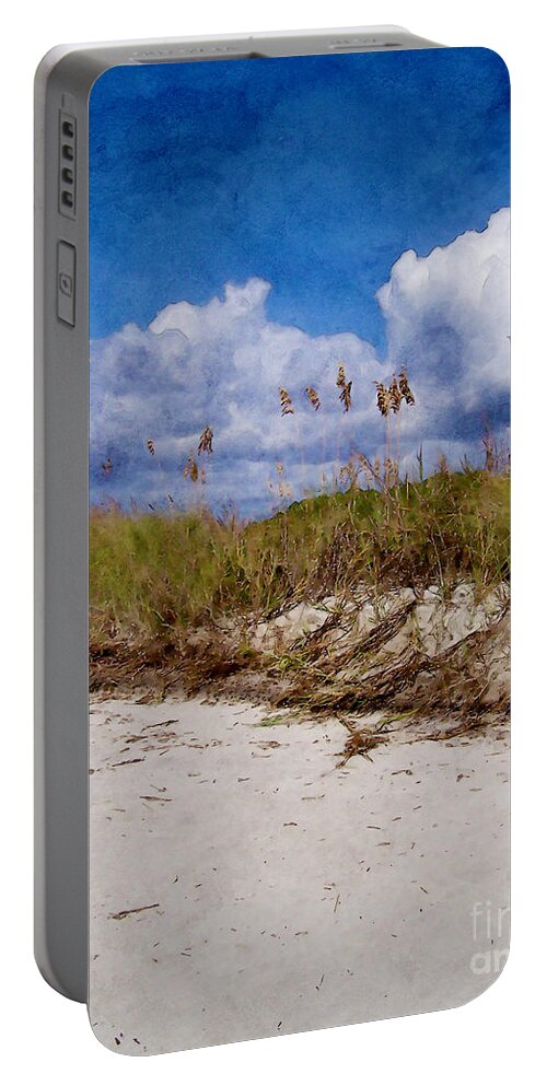 Sandy Beach Portable Battery Charger featuring the digital art Southern Sands by Phil Perkins