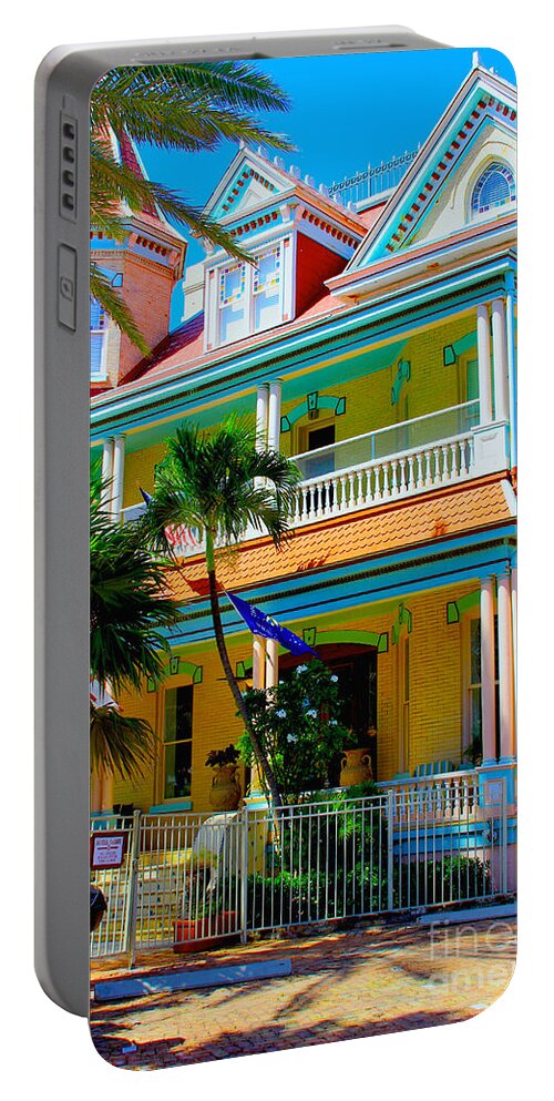 Key West Portable Battery Charger featuring the photograph Southernmost house by Carey Chen