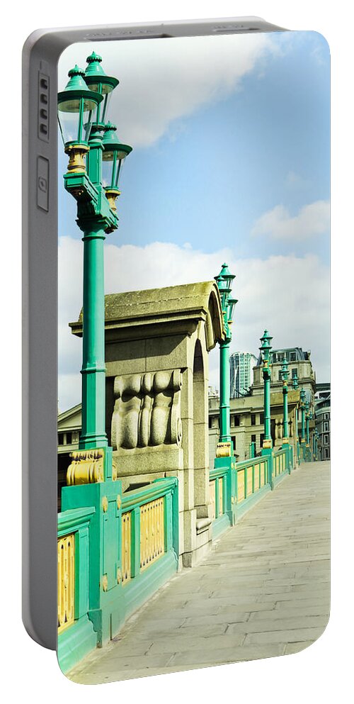 Arch Portable Battery Charger featuring the photograph Southwark Bridge by Tom Gowanlock