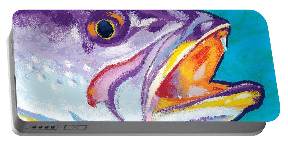 Sea Tout.speckled Trout Portable Battery Charger featuring the digital art Speckled Trout Colors by Kevin Putman