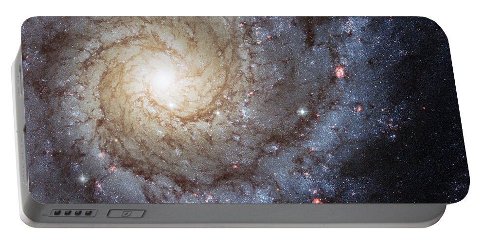 3scape Portable Battery Charger featuring the photograph Spiral Galaxy M74 by Adam Romanowicz