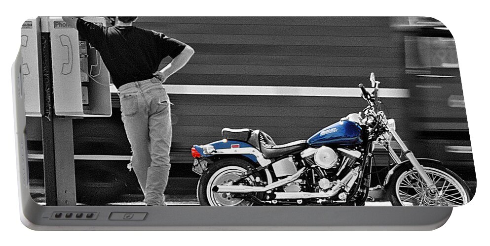 Harley Portable Battery Charger featuring the photograph Sportster Calling by Christopher McKenzie